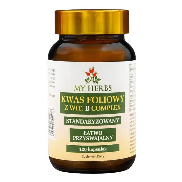 My Herbs Acid folic cu Vit. B Complex, capsule, 120 buc. — preț și oferte