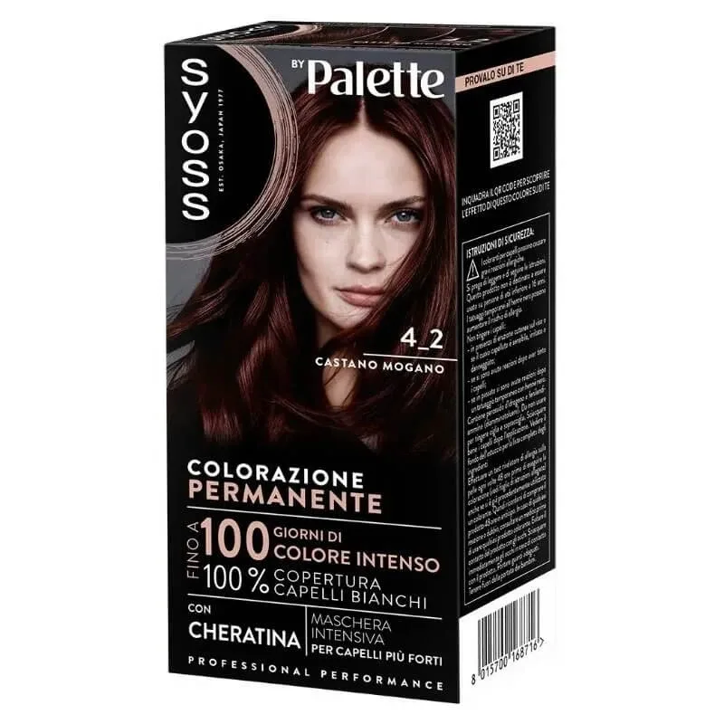 Paletă Syoss - colorare permanentă 4-2 maro mahon — preț și oferte