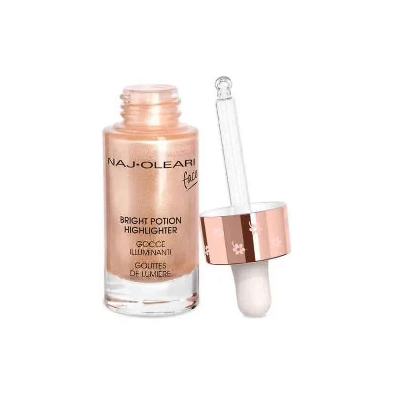 Naj oleari Bright potion highlighter - picături iluminatoare pentru față - nr. 2 aur — preț și oferte