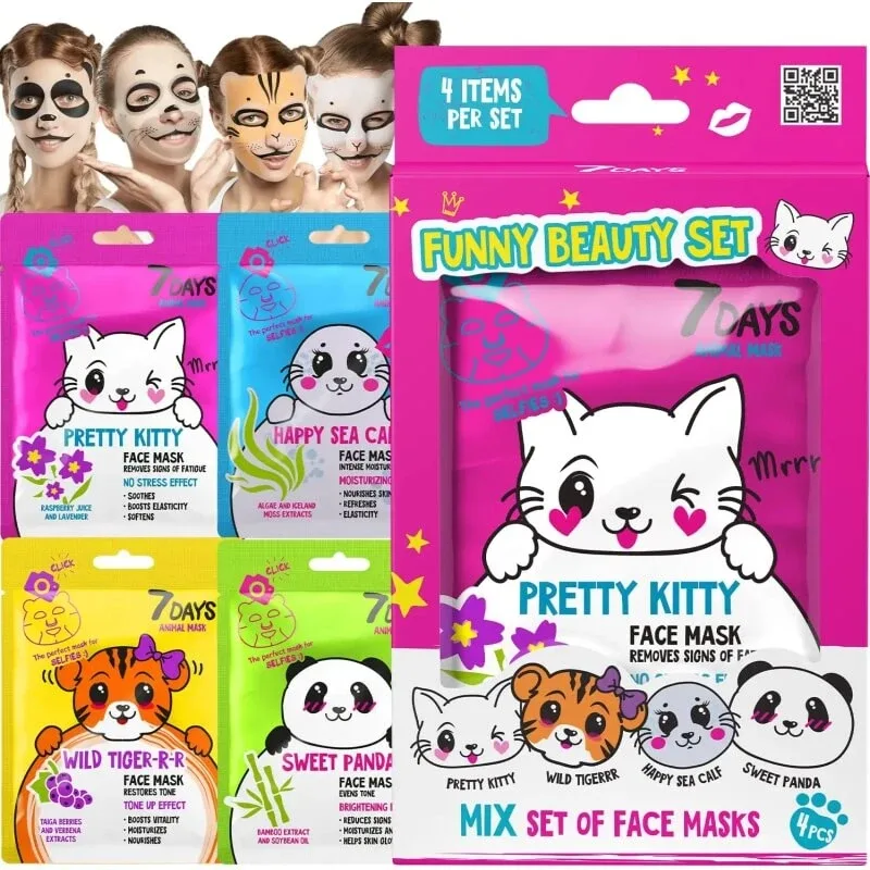 7 zile Set de frumusețe amuzant - 4 măști de față — preț și oferte
