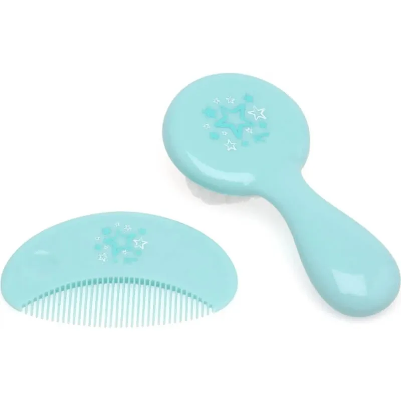 Set pieptene și perie Kiokids - albastru deschis — preț și oferte
