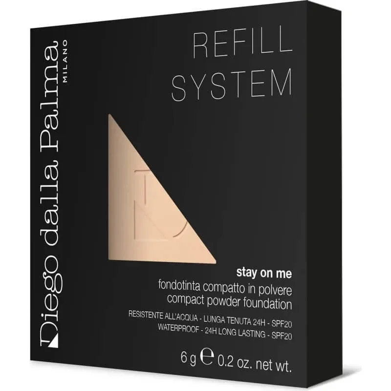 Diego dalla palma stay on me - fond de ten pudră spf 20 rezistent la apă - refill nr. 51 porțelan — preț și oferte