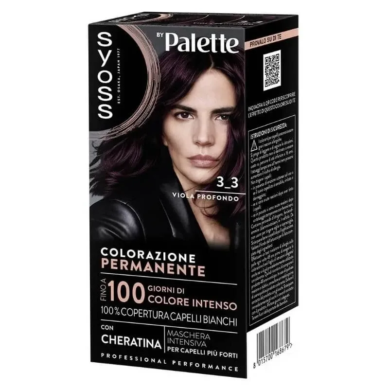 Paletă Syoss - colorare permanentă 3-3 violet intens — preț și oferte