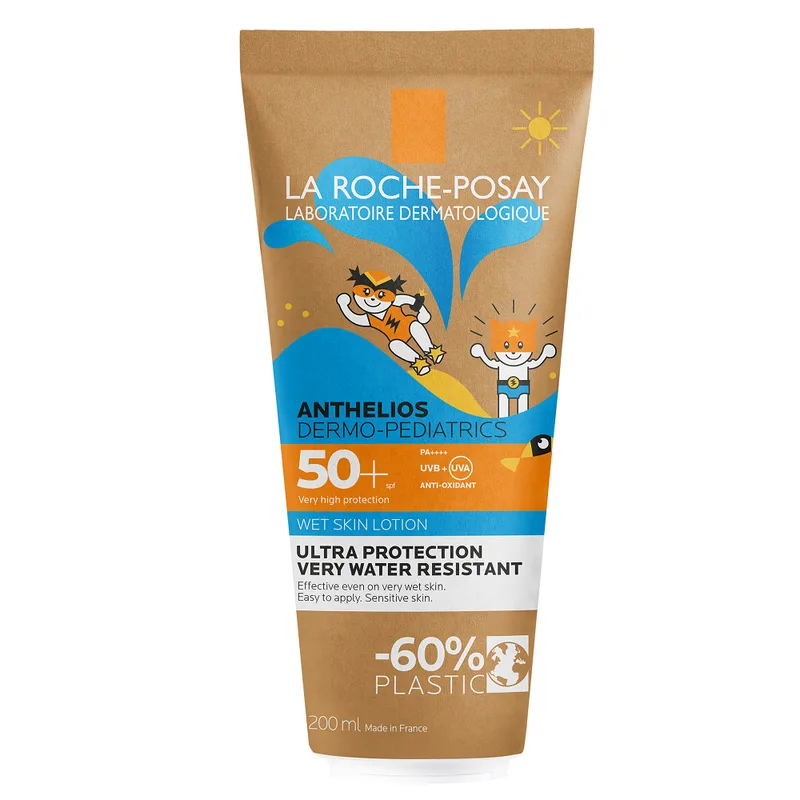 Lotiune Wet Skin cu protectie solara SPF 50+ pentru corp Anthelios Dermo-Pediatrics Eco Tube, La Roche-Posay | 200 ml LA ROCHE POSAY — preț și oferte