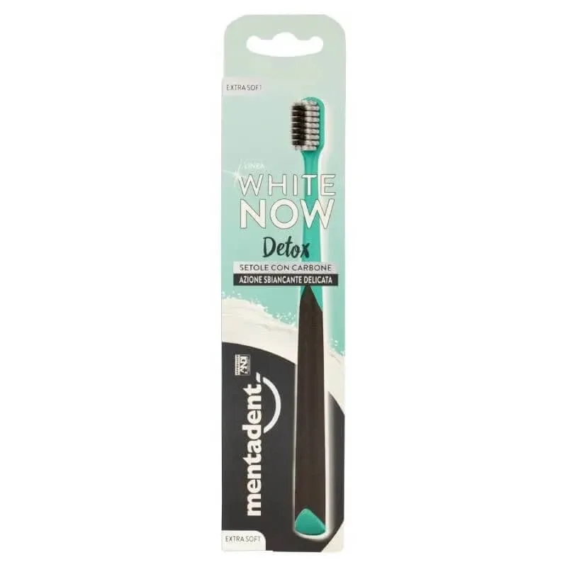 Mentadent White now detox - periuță de dinți manuală extra moale — preț și oferte