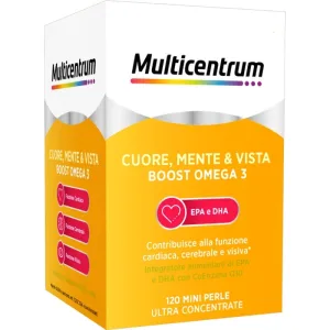 Multicentrum inimă, minte și vedere stimulează omega 3 - epa și dha supliment 120 mini perle