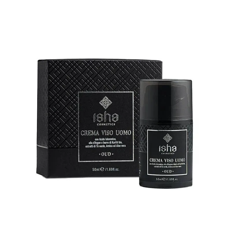 Isha Cremă de față pentru bărbați cu acid hialuronic și ulei de argan 50 ml — preț și oferte