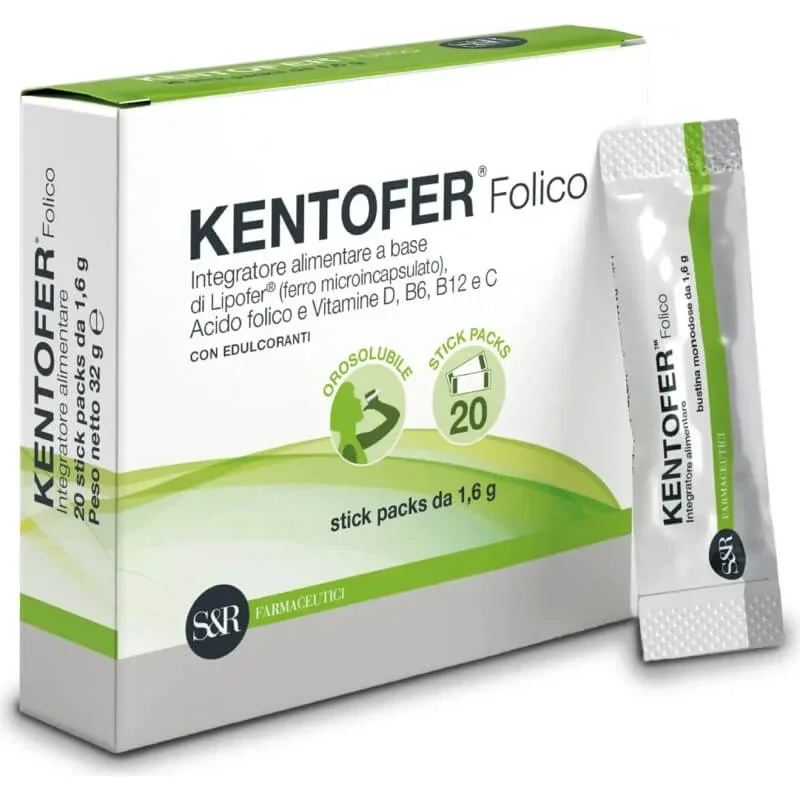 Kentofer folic 20 stickpacks - supliment de fier și vitamine pentru sarcină — preț și oferte