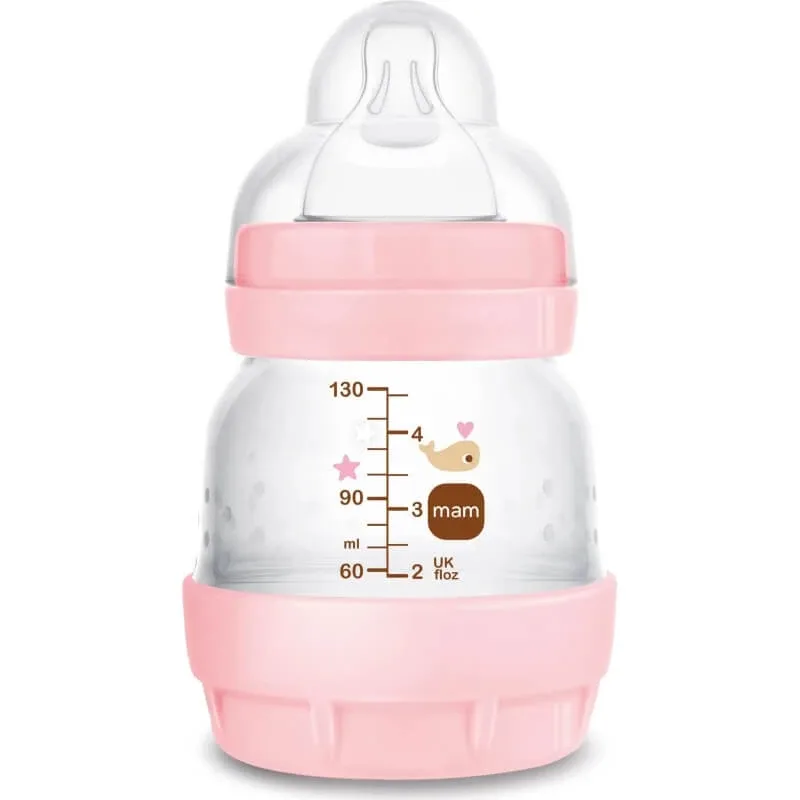 Mam Easy start anti-colic - biberon 0m+ tetină silicon 130 ml roz — preț și oferte