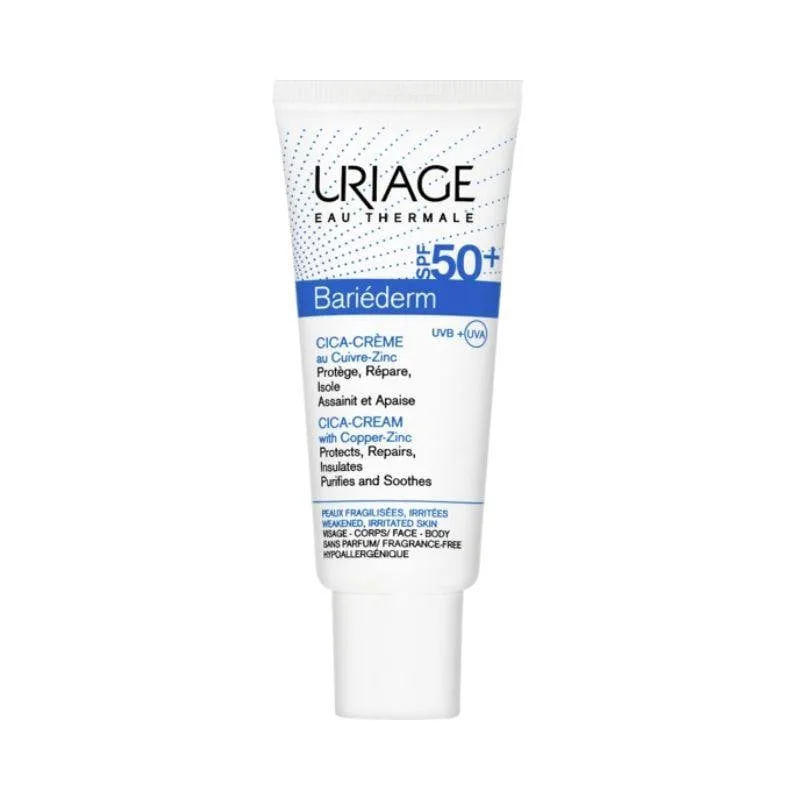 Crema reparatoare cu SPF 50+ Bariederm Cica, 40 ml, Uriage — preț și oferte