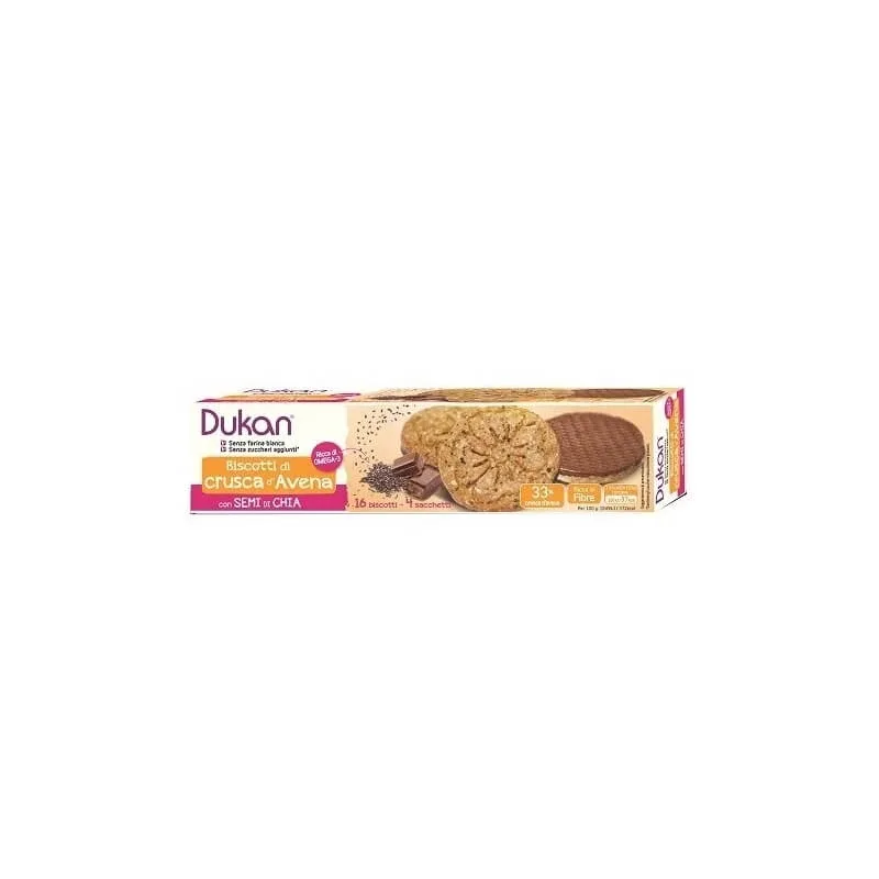 Dukan Biscuiți cu semințe de Chia cu ciocolată 160 g (ambalaj deteriorat) — preț și oferte