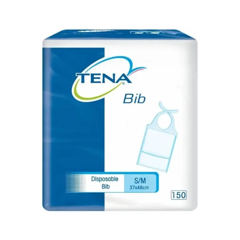 Tena bib - 150 bib-uri de unică folosință mărimea s/m 37x48 cm — preț și oferte
