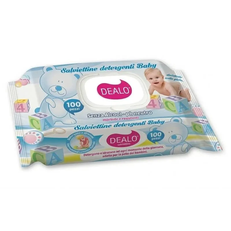 Dealo baby wipes - 100 de șervețele multifuncționale pentru piele sensibilă — preț și oferte
