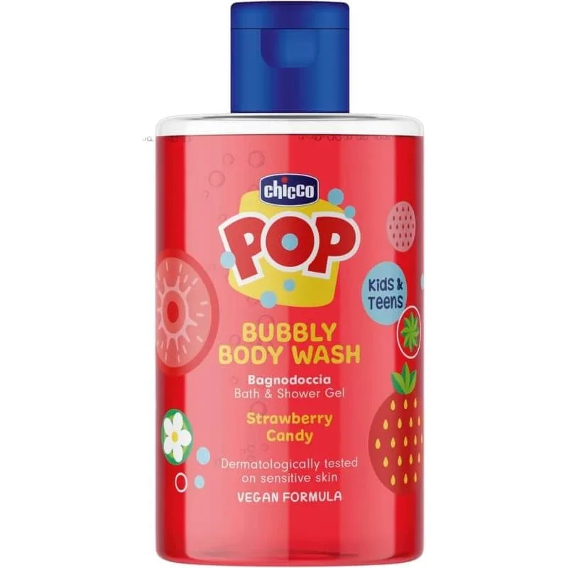 Chicco pop bubbly strawberry candy - gel de duș pentru copii 300 ml — preț și oferte