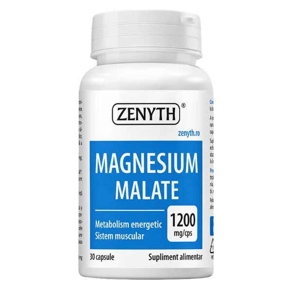 Magnesium Malate 1200 mg, Zenyth | 30 capsule — preț și oferte
