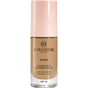 Collistar nude spf 15 - fond de ten second skin - nr. 3g auriu natural