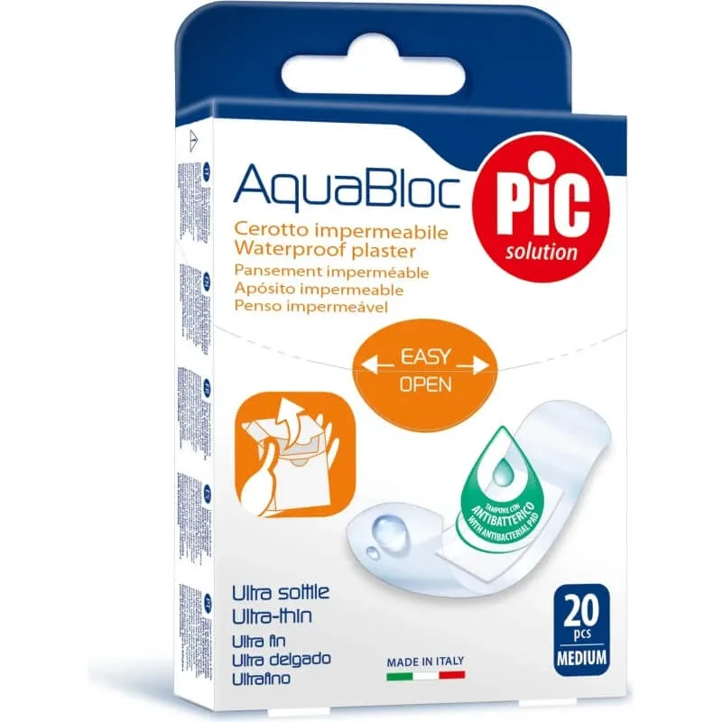 Pansamente impermeabile Pic aquabloc - 20 pansamente medii 19 x 72 mm — preț și oferte