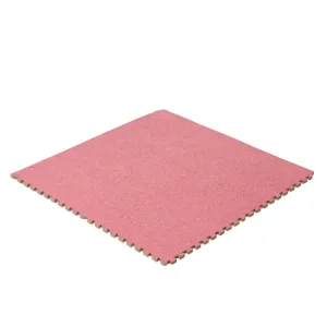 Kiokids Saltea de joacă - 4 module eva roz și covor 60x60 cm