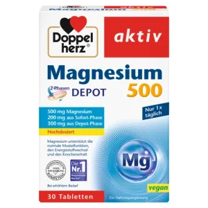 Magneziu 500 mg, Doppelherz Aktiv | 30 comprimate