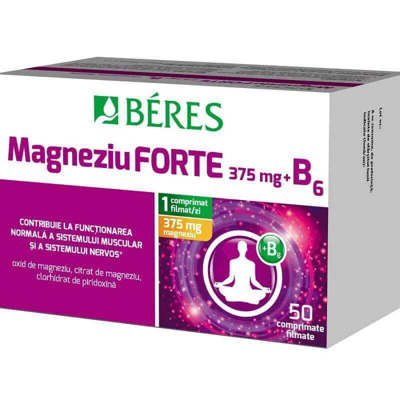 Magneziu Forte + B6, Beres Pharmaceuticals | 50 comprimate — preț și oferte