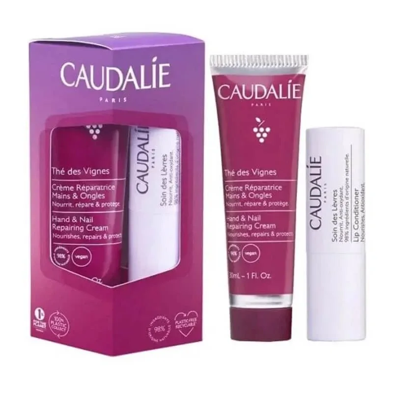 Set duo pentru mâini și buze Caudalie Thé des vignes - cremă de mâini 30 ml + lip stick 4,5 ml — preț și oferte