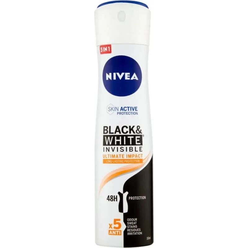 Nivea men black &amp; white invisible - deodorant spray antiperspirant 125 ml — preț și oferte