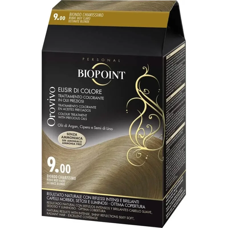 Biopoint Orovivo color elixir - culoare permanentă 9.00 blond deschis — preț și oferte