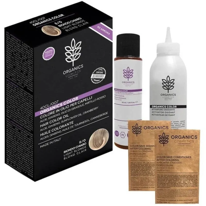Organics pharm Organics color - kit de colorare nr. 8/0 blond deschis — preț și oferte