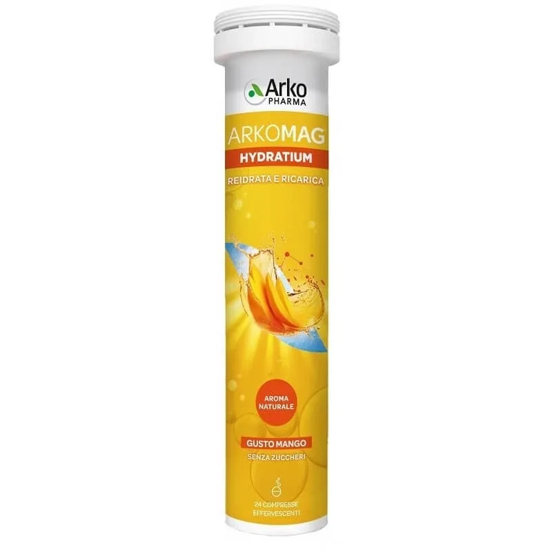 Arkomag hydratium 24 comprimate efervescente cu aromă de mango - supliment pentru echilibrul electrolitic și oboseală — preț și oferte