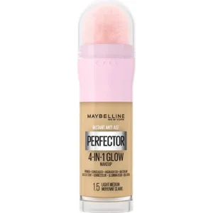 Maybelline Instant age rewind perfector 4-in-1 glow makeup - fond de ten iluminator - nr. 1.5 light medium
