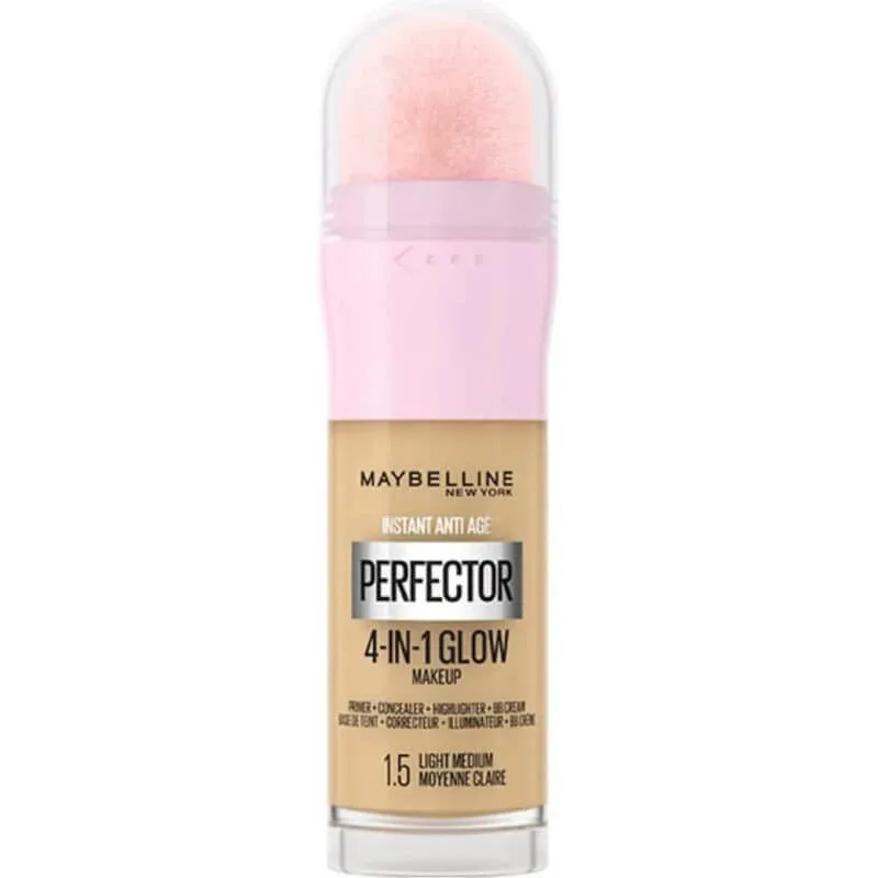 Maybelline Instant age rewind perfector 4-in-1 glow makeup - fond de ten iluminator - nr. 1.5 light medium Maybelline New York — preț și oferte