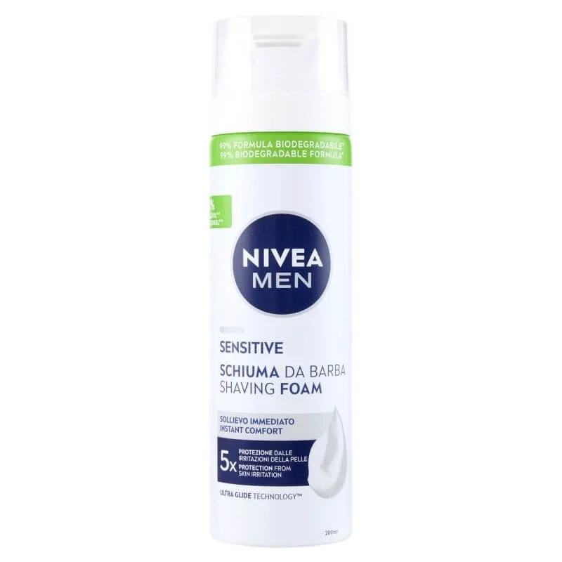 Nivea men sensitive - spumă de ras calmantă și protectoare 200 ml — preț și oferte