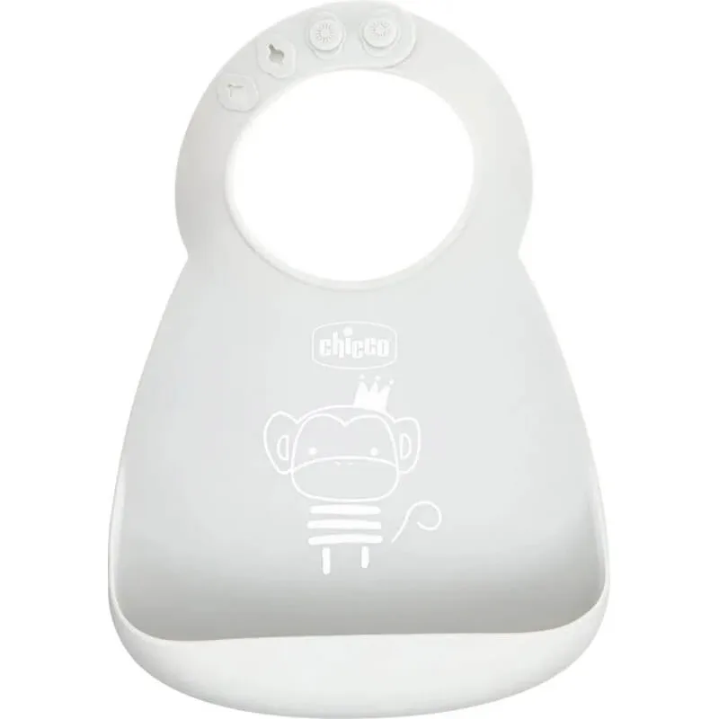 Chicco bavetă reglabilă din silicon gri — preț și oferte