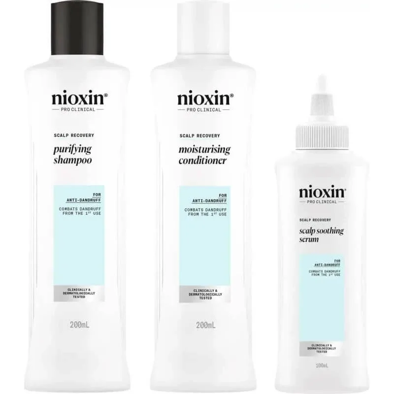 Kit de recuperare a scalpului Nioxin - șampon anti-mătreață 200 ml + balsam 200 ml + ser 100 ml — preț și oferte