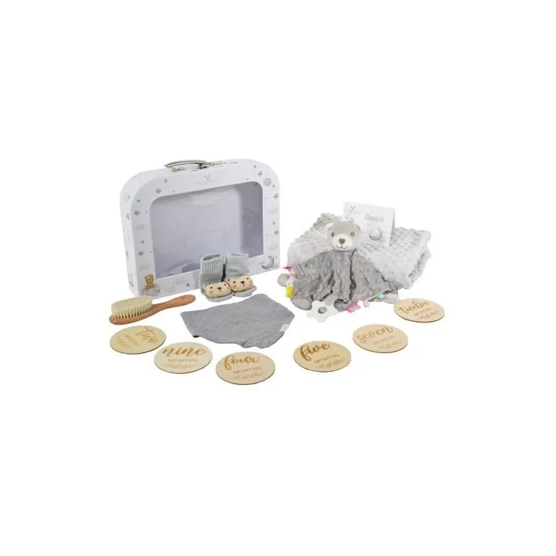 Set cadou Cangaroo Bearli - 6 articole pentru copii gri — preț și oferte