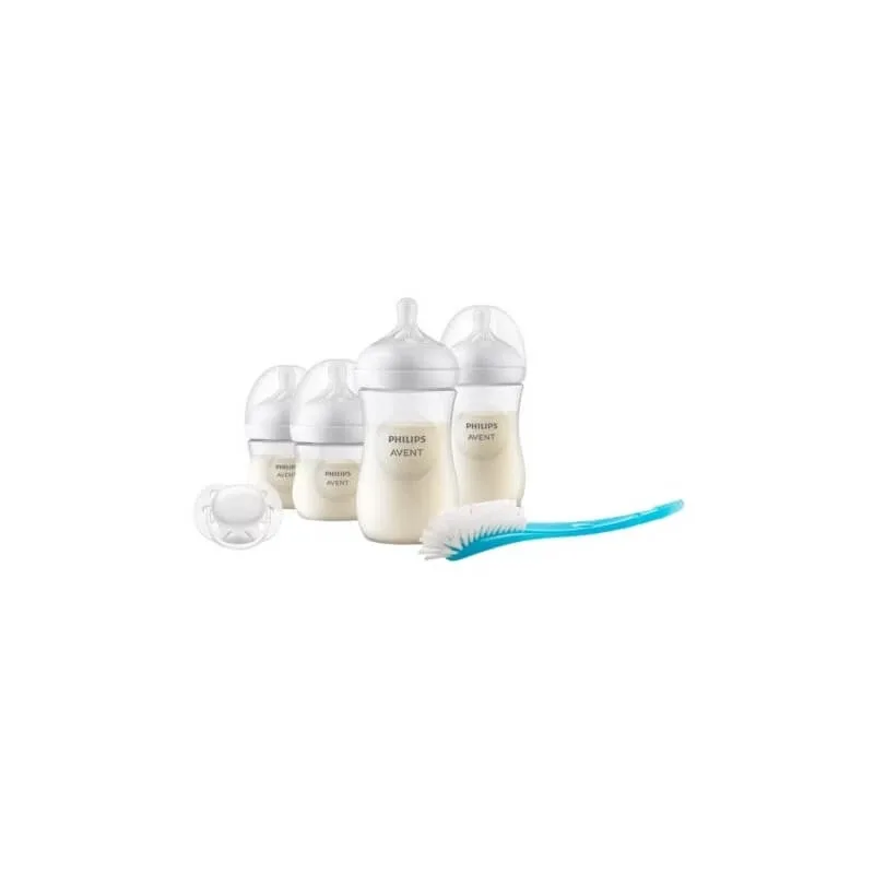Avent natural response - set cadou cu 4 sticle perie pentru biberon și suzetă ortodontică 0-6 m — preț și oferte