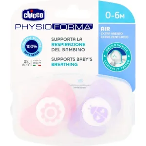 Chicco suzetă physio air silicon copil 0-6m 2 bucăți