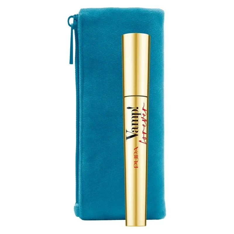 Pupa vamp! forever gold edition kit - vamp! mascara nr. 111 forever black + clutch bag esențial — preț și oferte