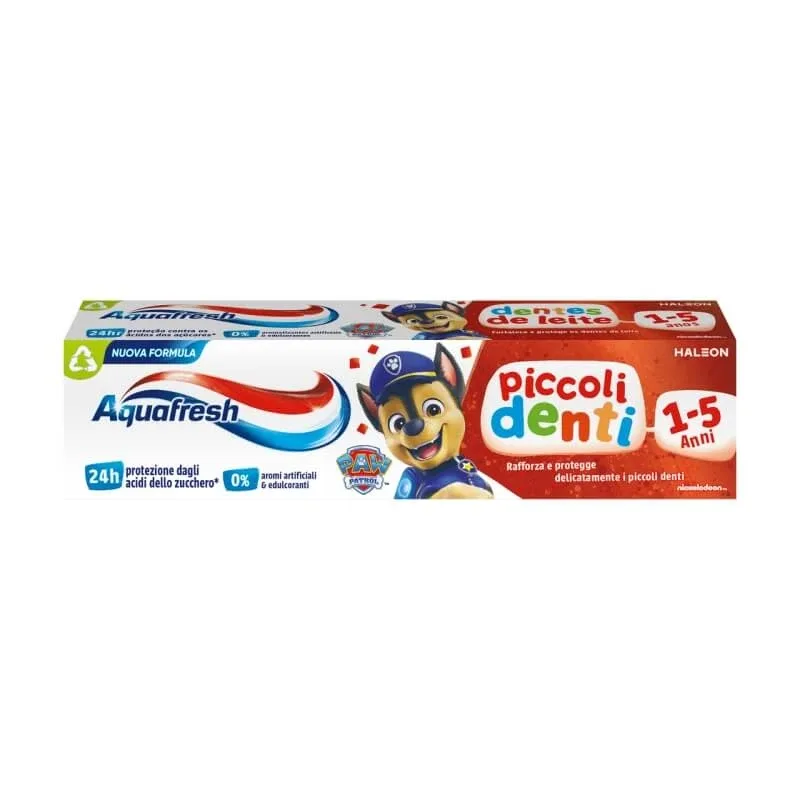Aquafresh dinți mici 1-5 ani - pastă de dinți pentru copii împotriva cariilor, cu fluorură ușoară, aromă de mentă 50 ml — preț și oferte