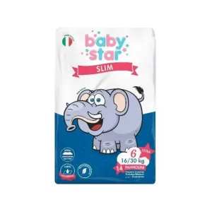 Baby star Slim extra - 14 scutece 16-30 kg mărimea 6