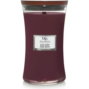 Woodwick Black cherry - lumânare parfumată clepsidră mare 609 g