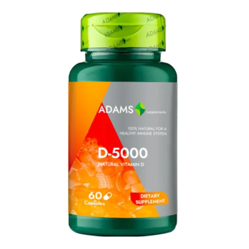 Vitamina D-5000, 60 capsule, Adams ADAMS VISION — preț și oferte