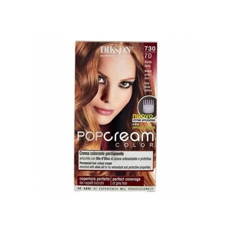 Dikson Pop cream color - cremă de colorare permanentă nr.730 blond auriu — preț și oferte