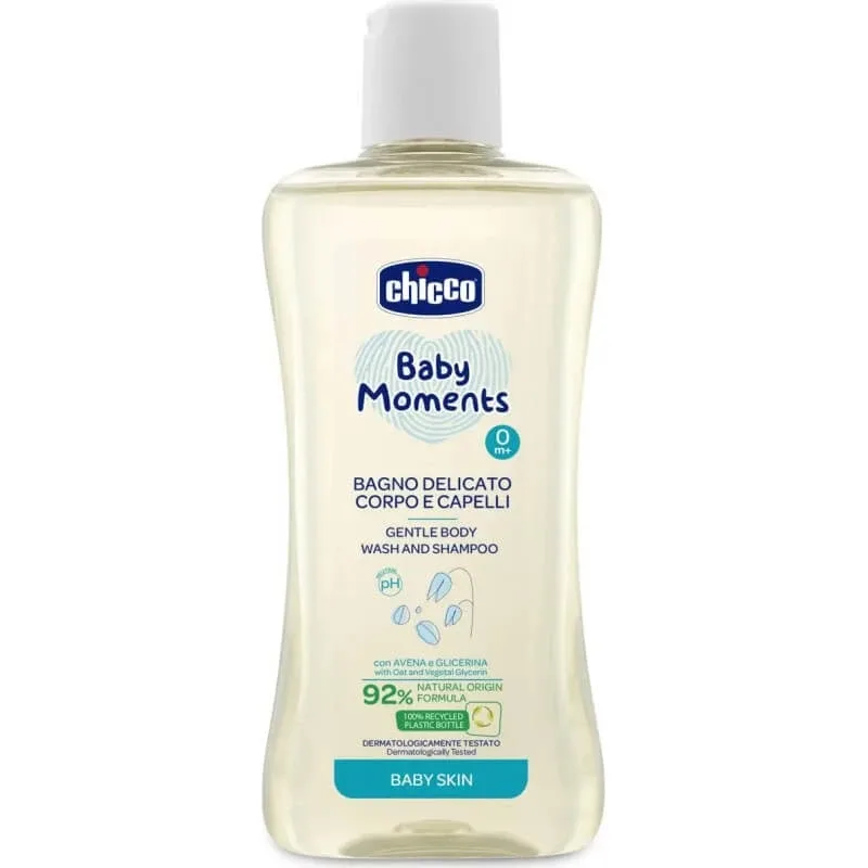 Chicco baby moments - baie delicată pentru păr și corp 200 ml — preț și oferte