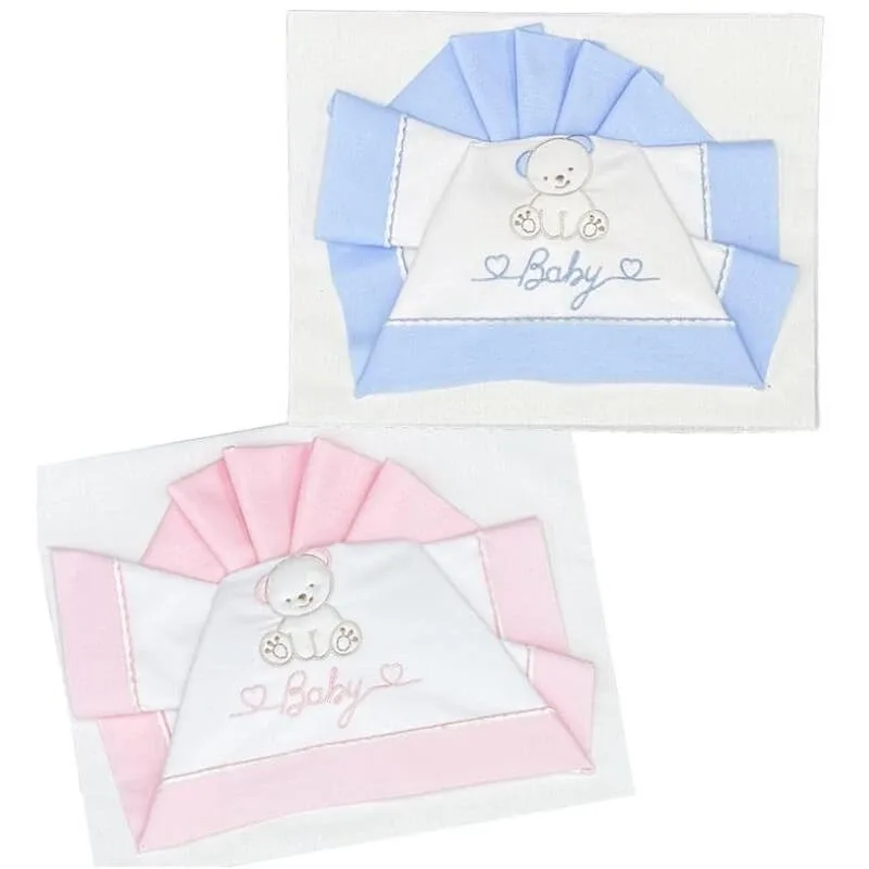 Andy &amp; helen Cot set 2 foi + 1 față de pernă cu broderie urs - roz — preț și oferte