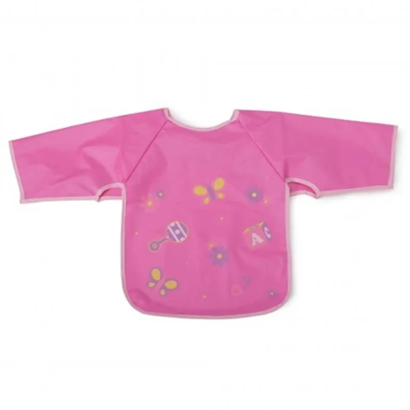 Cangaroo Plastic Bib cu mâneci - Roz — preț și oferte