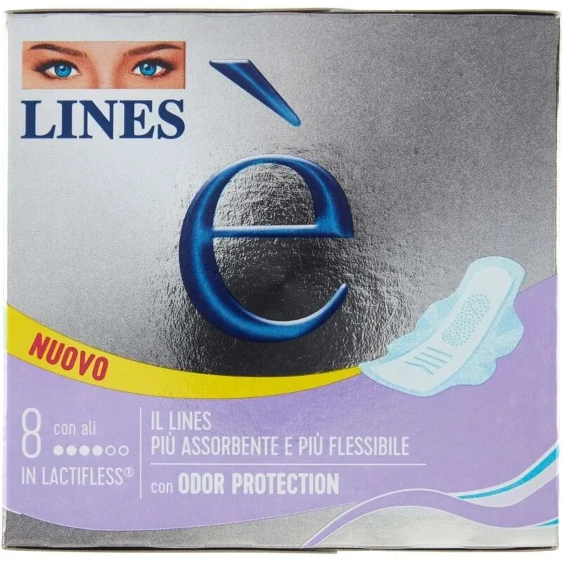 Lines is - 8 tampoane cu flux normal cu aripi — preț și oferte