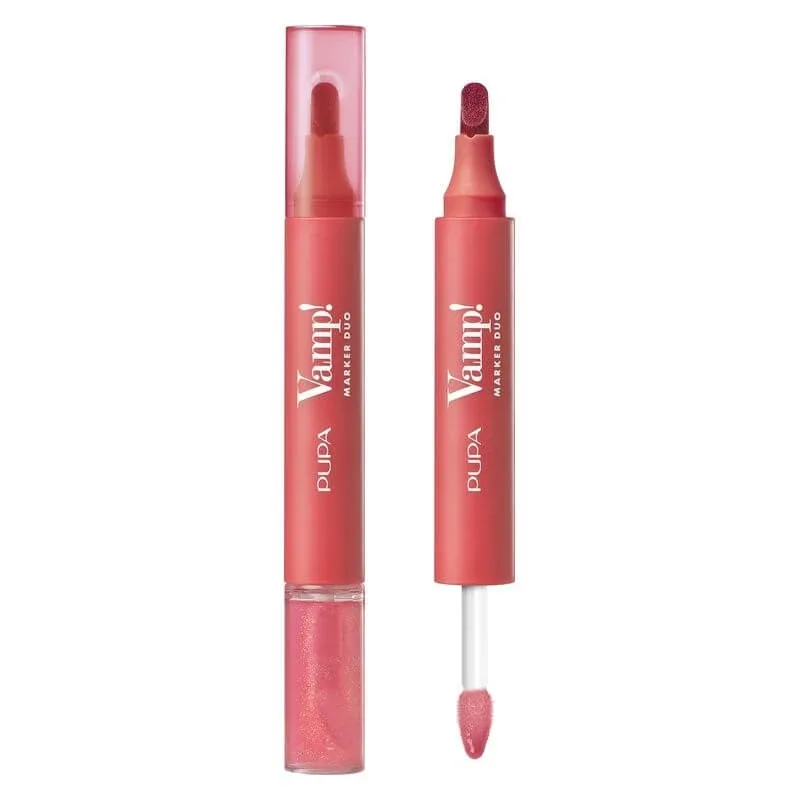 Pupa vamp! marker duo - marker de buze &amp; ulei- luciu nr. 004 zmeură picantă — preț și oferte