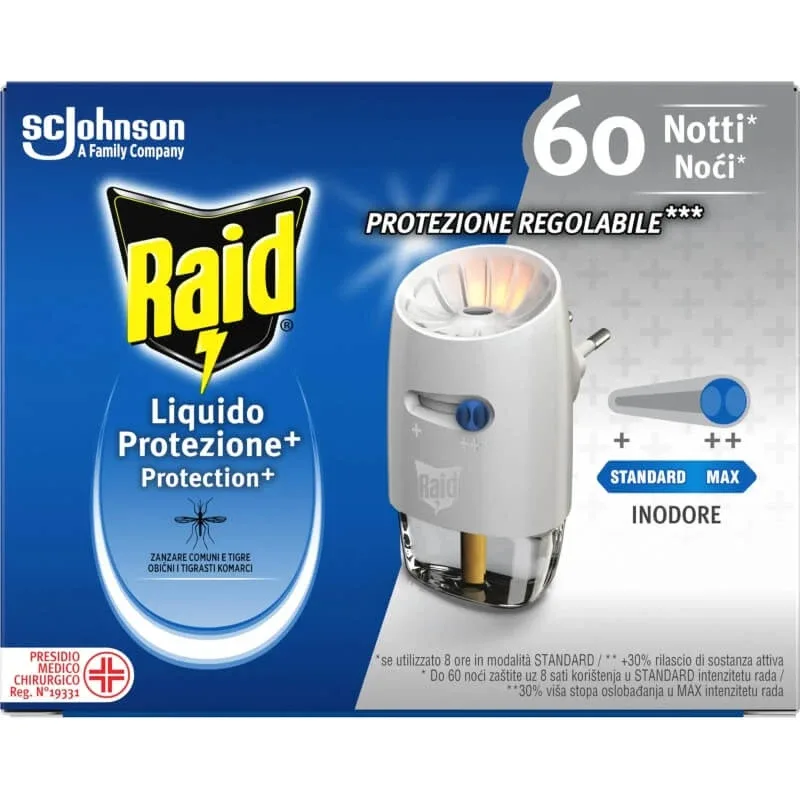 Raid Liquid Protection+ - difuzor electric + reîncărcare 60 de zile — preț și oferte