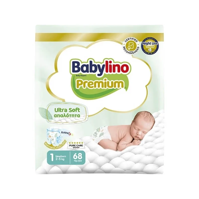 Babylino Premium - 68 scutece mărimea 1 nou-născut 2-5 kg — preț și oferte